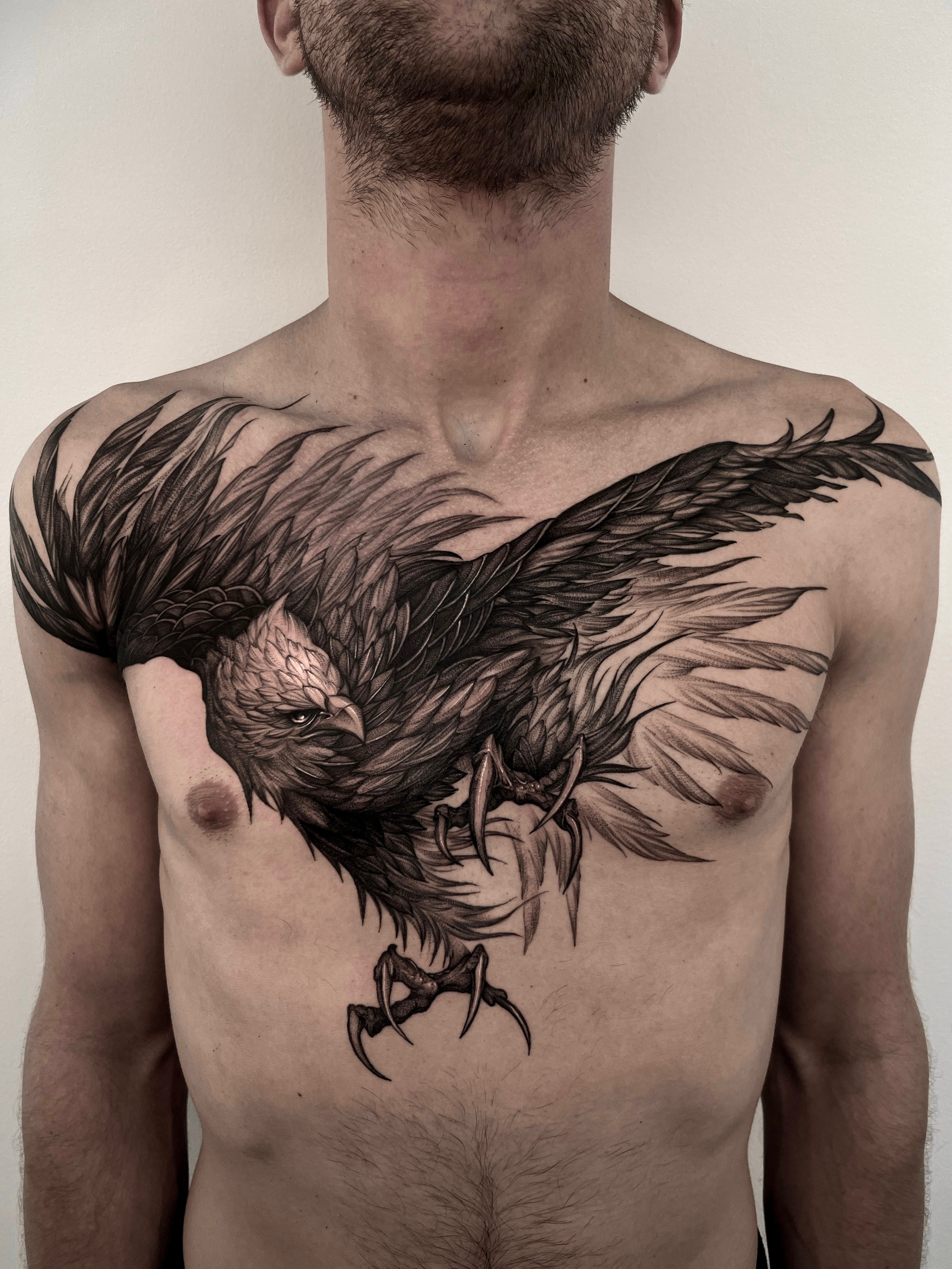 Blackwork Eagle tattoo Toronto