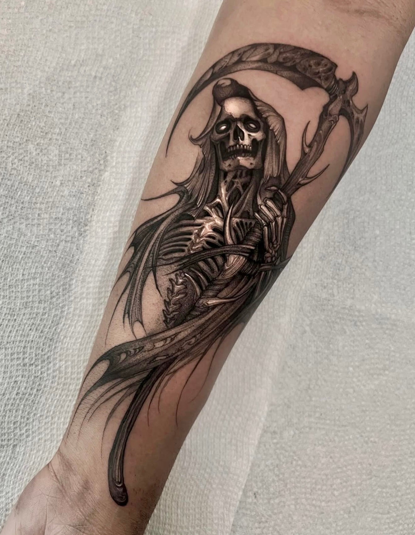 Blackwork Reaper Tattoo Toronto